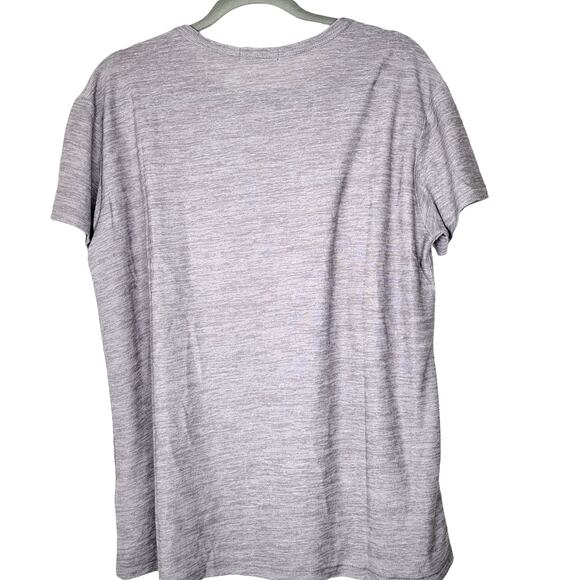 Another Love Heathered Gray Short Sleeve Crew Neck Tee Women Sz L - Picture 2 of 6